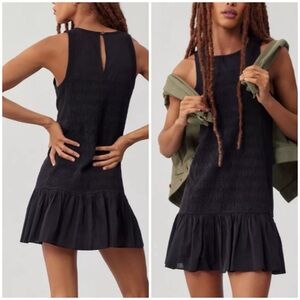 Daily Practice by Anthropologie Prix Smocked Dress Black Large